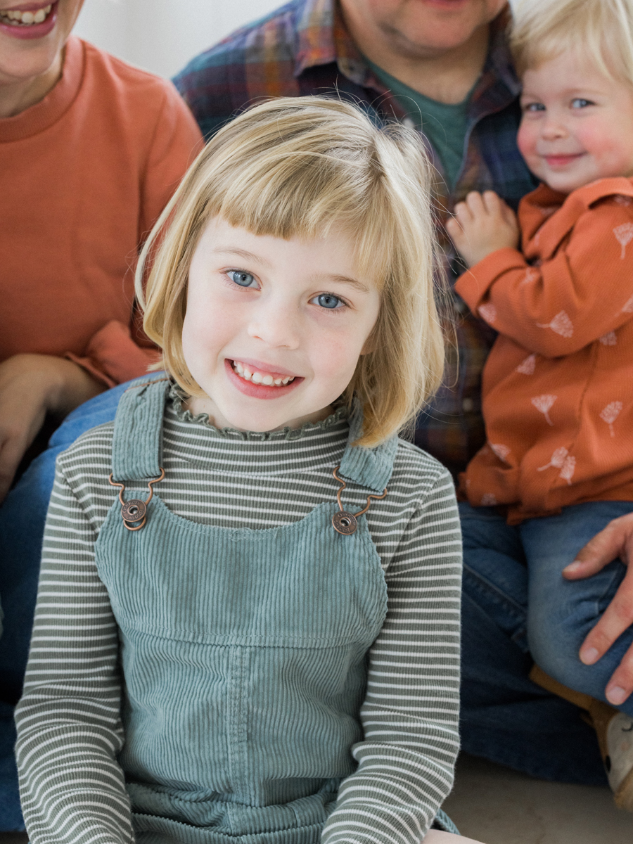 Studio family portrait fun with the Hansum family in the heart of Love Tree Studios.