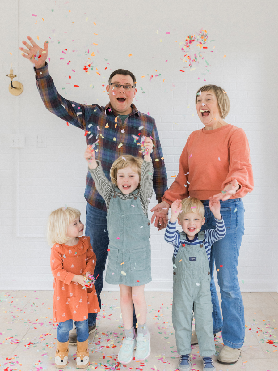 Love Tree Studios captures authentic studio family portrait fun with the Hansum family.