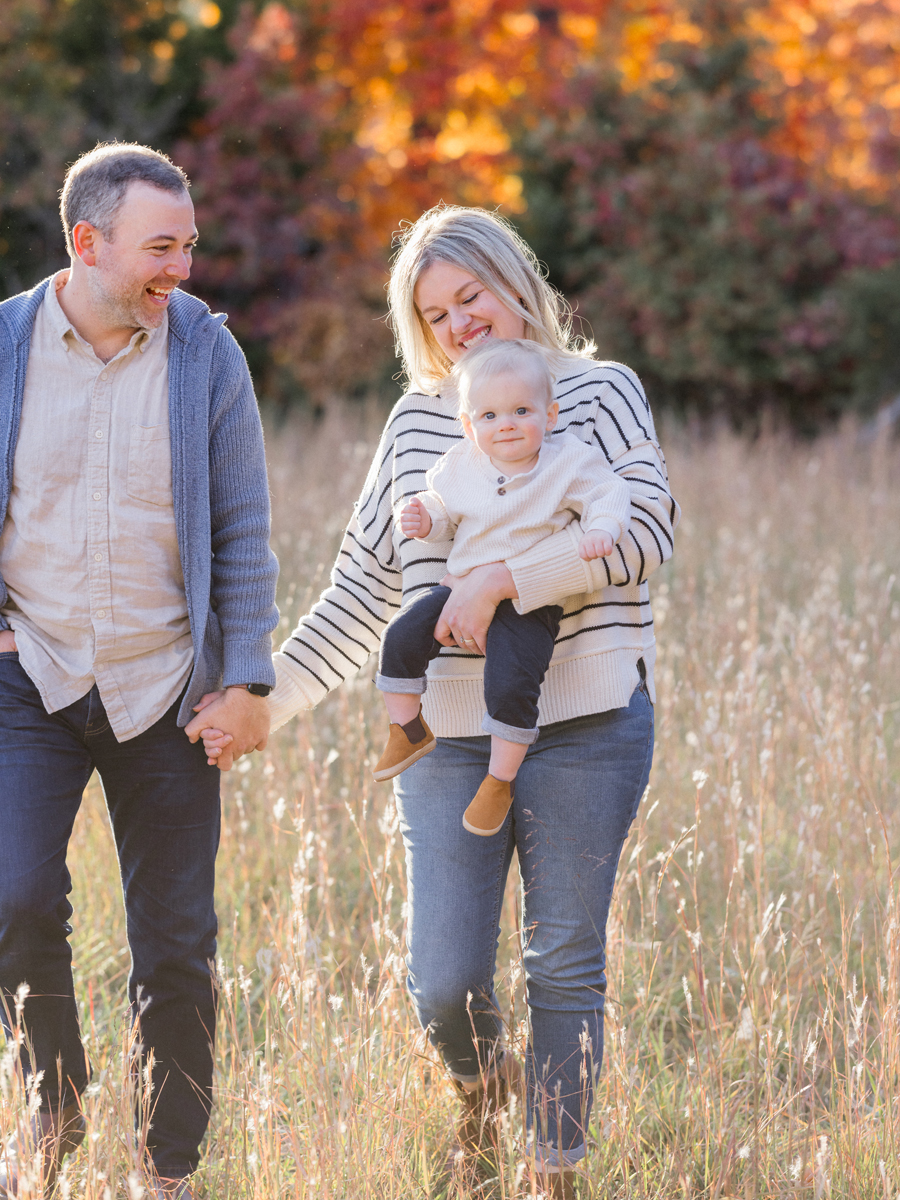 Warm and vibrant outdoor session with golden fall hues, photographed by Love Tree Studios in Columbia, MO.