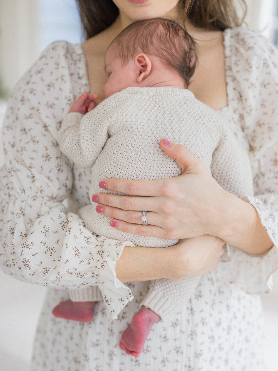 A quiet moment with baby Harry sleeping peacefully, beautifully photographed by Columbia Missouri Newborn Photographer - Love Tree Studios.