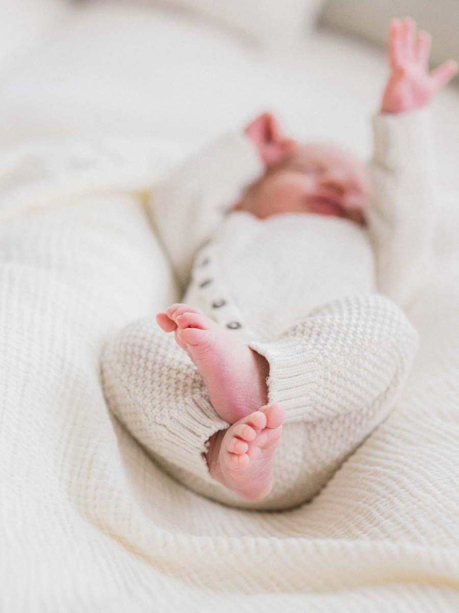 Love Tree Studios captures baby Harry wrapped in soft neutral tones during his Columbia Missouri newborn session.